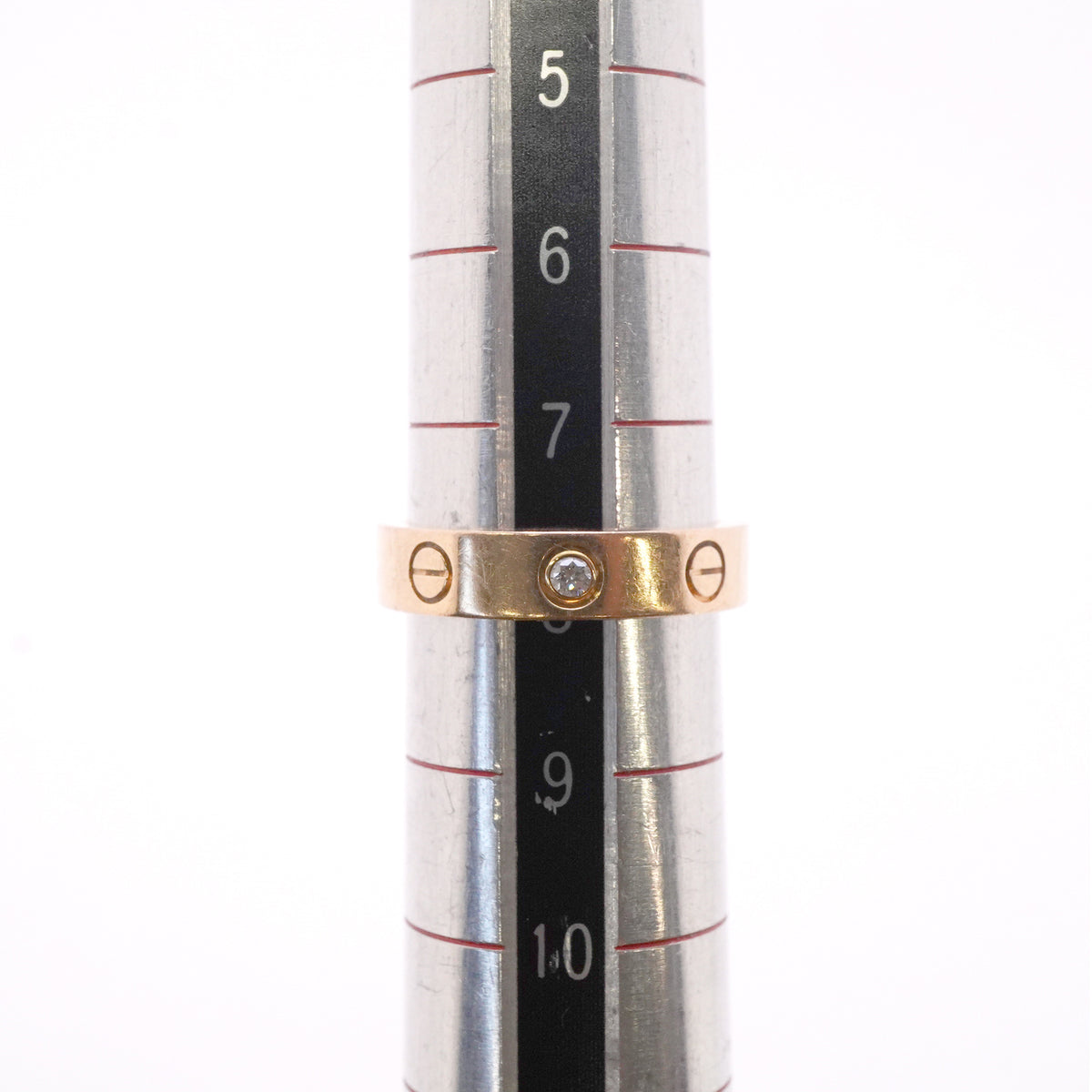【6jkb0035】カルティエ リング ミニラブ 1PD K18PG ピンクゴールド ダイヤモンド ＃48【中古】レディース