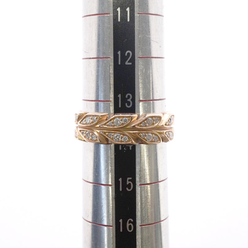 【6jkb0037】ティファニー リング ビクトリア/ヴァイン K18PG ピンクゴールド ダイヤモンド 0.38ct 14号【中古】レディース