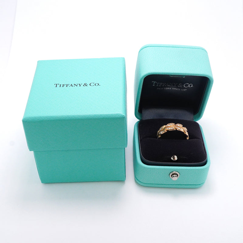 【6jkb0037】ティファニー リング ビクトリア/ヴァイン K18PG ピンクゴールド ダイヤモンド 0.38ct 14号【中古】レディース