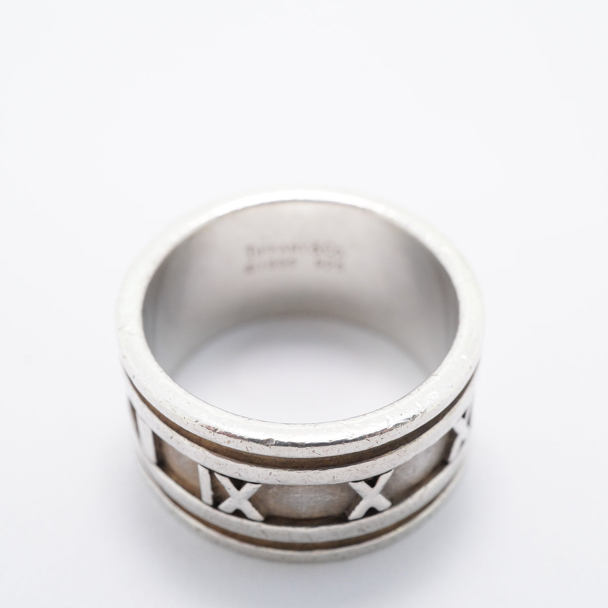 【6jkb0039】ティファニー リング アトラス ワイド シルバー925 19.5号【中古】メンズ