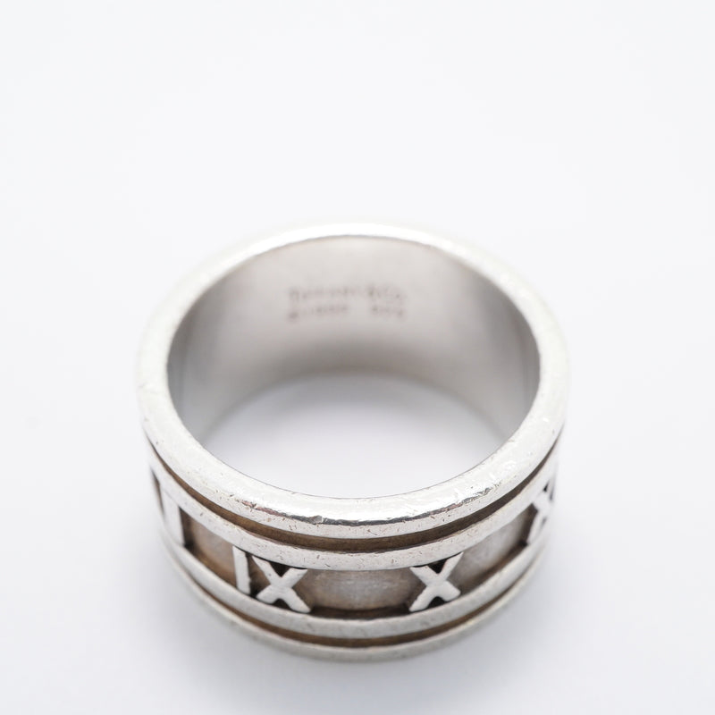 【6jkb0039】ティファニー リング アトラス ワイド シルバー925 19.5号【中古】メンズ