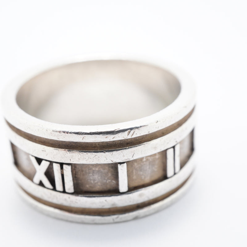 【6jkb0039】ティファニー リング アトラス ワイド シルバー925 19.5号【中古】メンズ