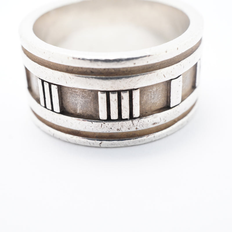 【6jkb0039】ティファニー リング アトラス ワイド シルバー925 19.5号【中古】メンズ