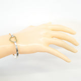 【6jkb0040】ティファニー バングル ハート K18YG イエローゴールド シルバー925【中古】レディース