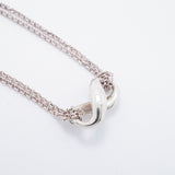 【6jkb0041】ティファニー ネックレス インフィニティ ダブルチェーン シルバー925【中古】レディース