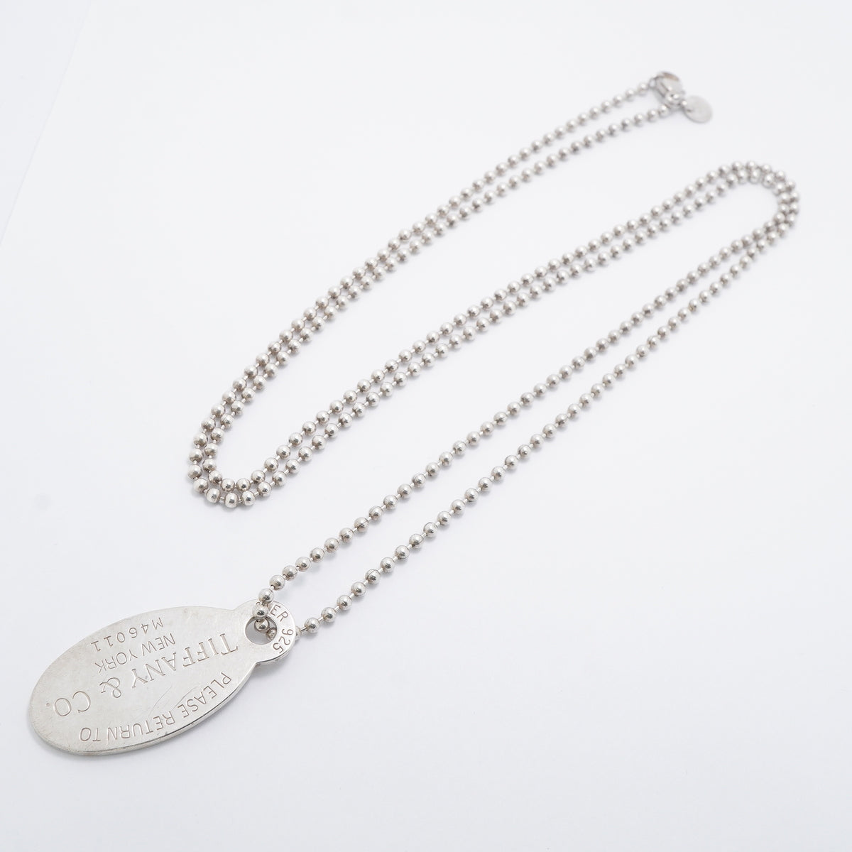 【6jkb0049】ティファニー ネックレス リターントゥ オーバル シルバー925【中古】レディース