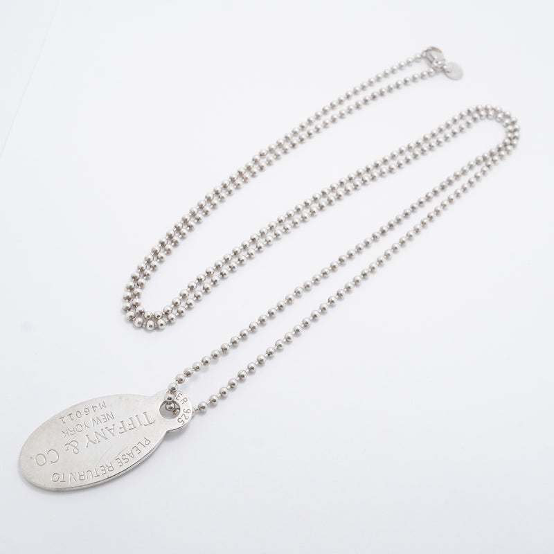 【6jkb0049】ティファニー ネックレス リターントゥ オーバル シルバー925【中古】レディース