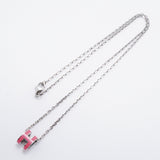 【6jkb0053】エルメス ネックレス ミニポップ メタル シルバー ピンク【中古】レディース