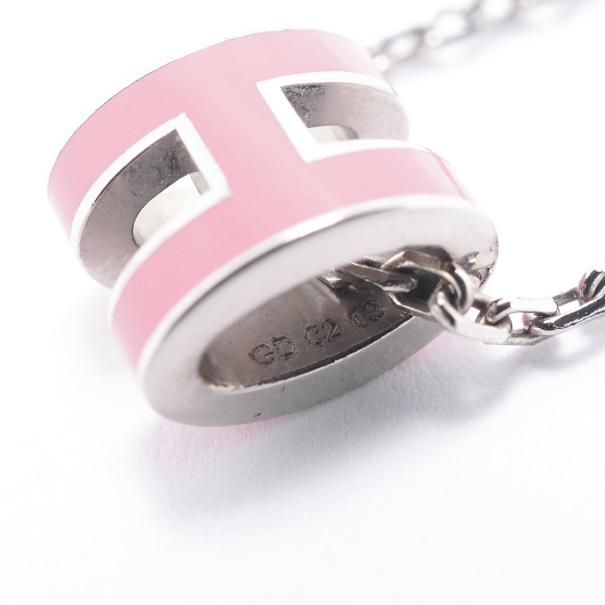 【6jkb0053】エルメス ネックレス ミニポップ メタル シルバー ピンク【中古】レディース