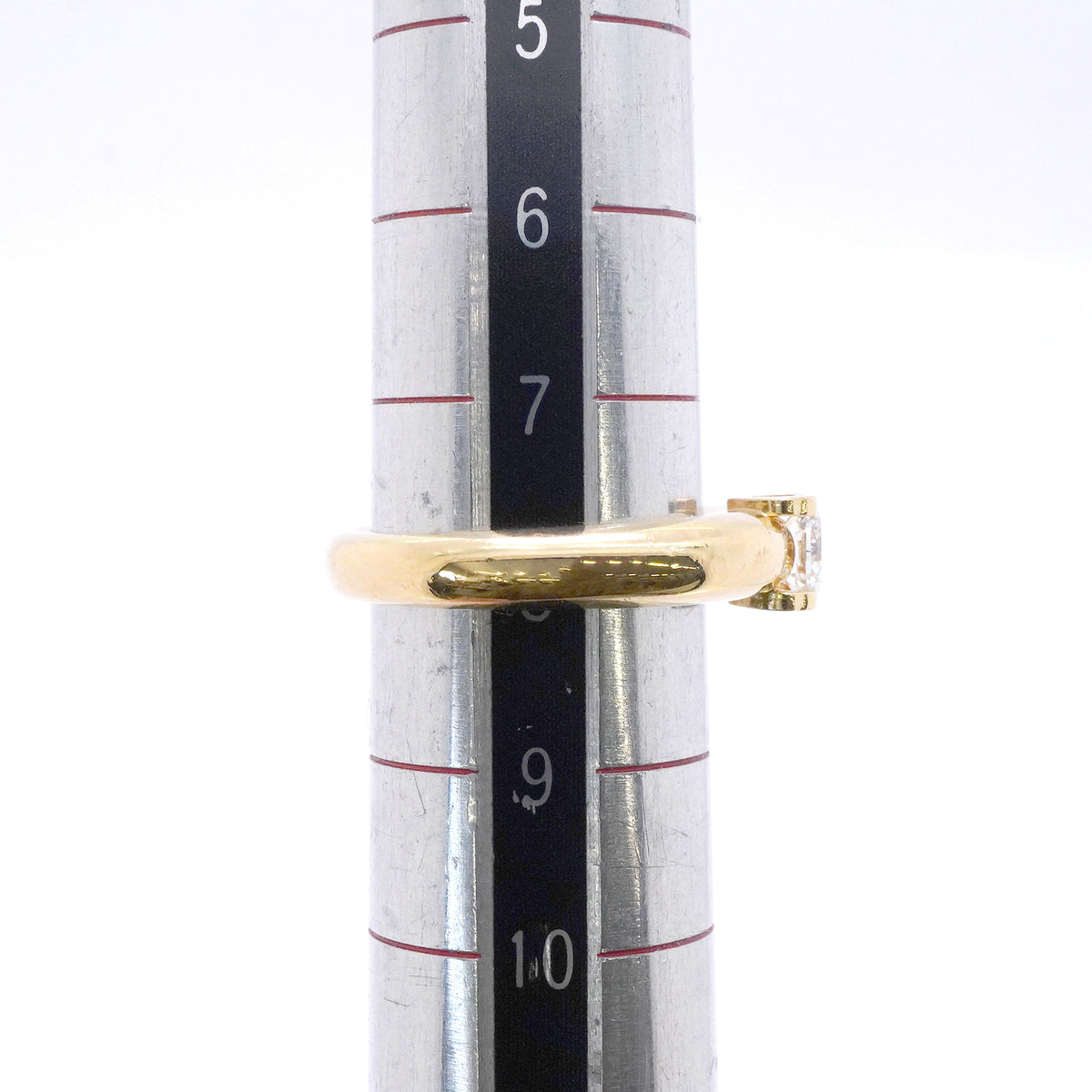 【6jkb0070】カルティエ リング ソリテール Cドゥ 1PD K18YG イエローゴールド ダイヤモンド ＃48【中古】レディース