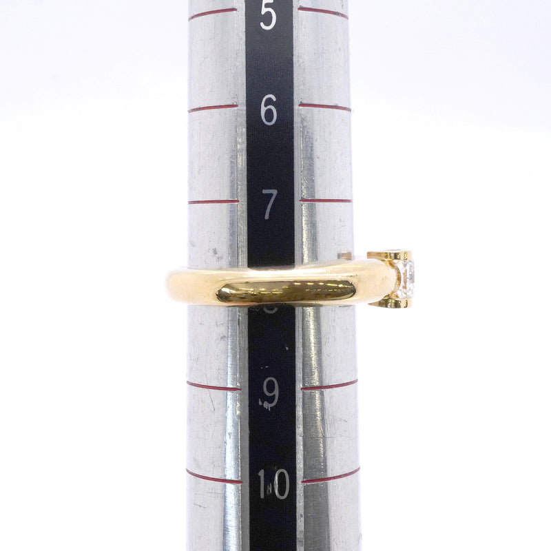 【6jkb0070】カルティエ リング ソリテール Cドゥ 1PD K18YG イエローゴールド ダイヤモンド ＃48【中古】レディース
