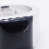 【6jkb0072】カルティエ リング タンクマックス K18WG ホワイトゴールド オニキス ＃59【中古】メンズ