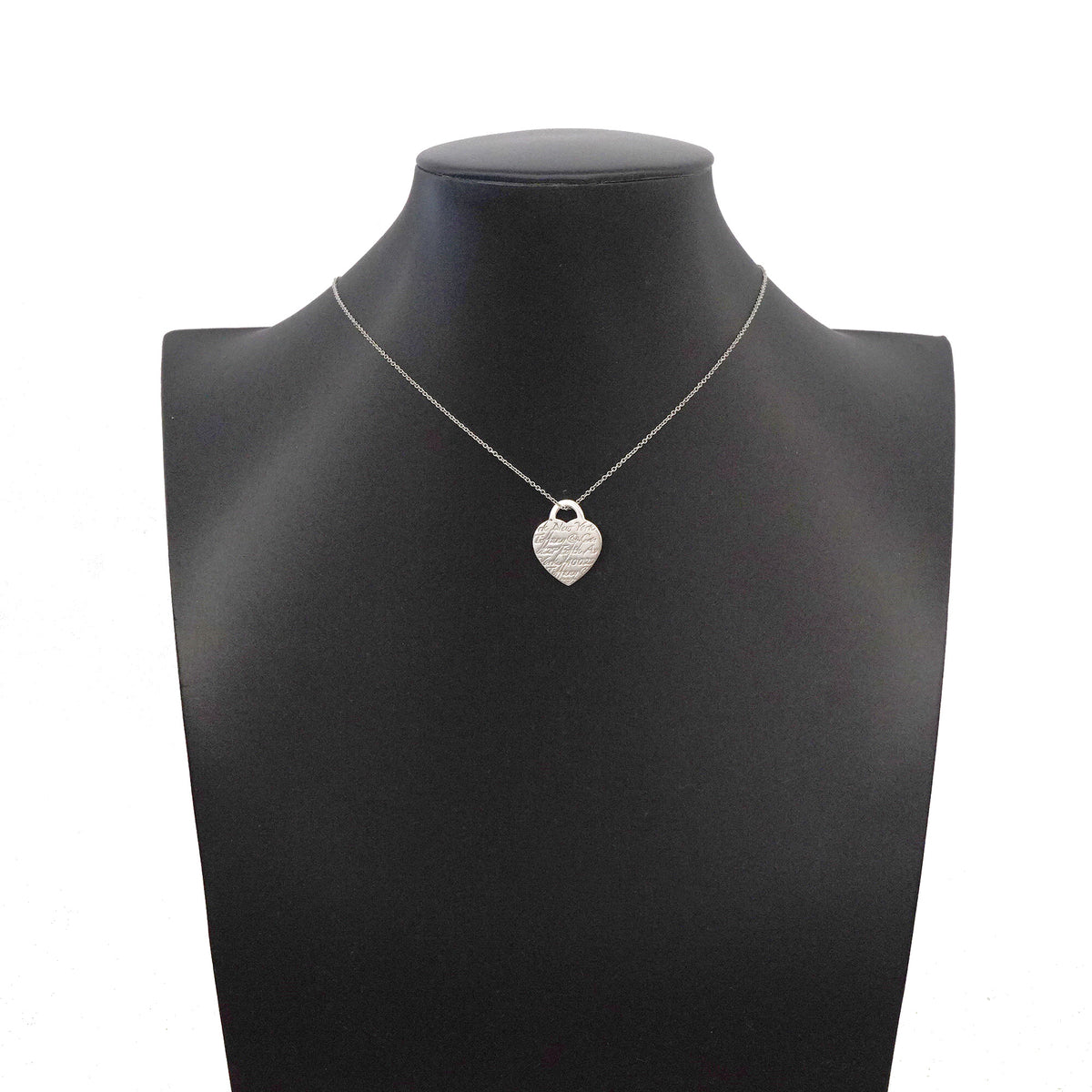 【6jkb0073】ティファニー ネックレス ノーツ/ハートタグ シルバー925【中古】レディース