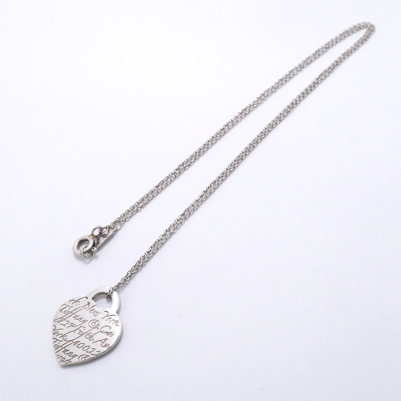 【6jkb0073】ティファニー ネックレス ノーツ/ハートタグ シルバー925【中古】レディース