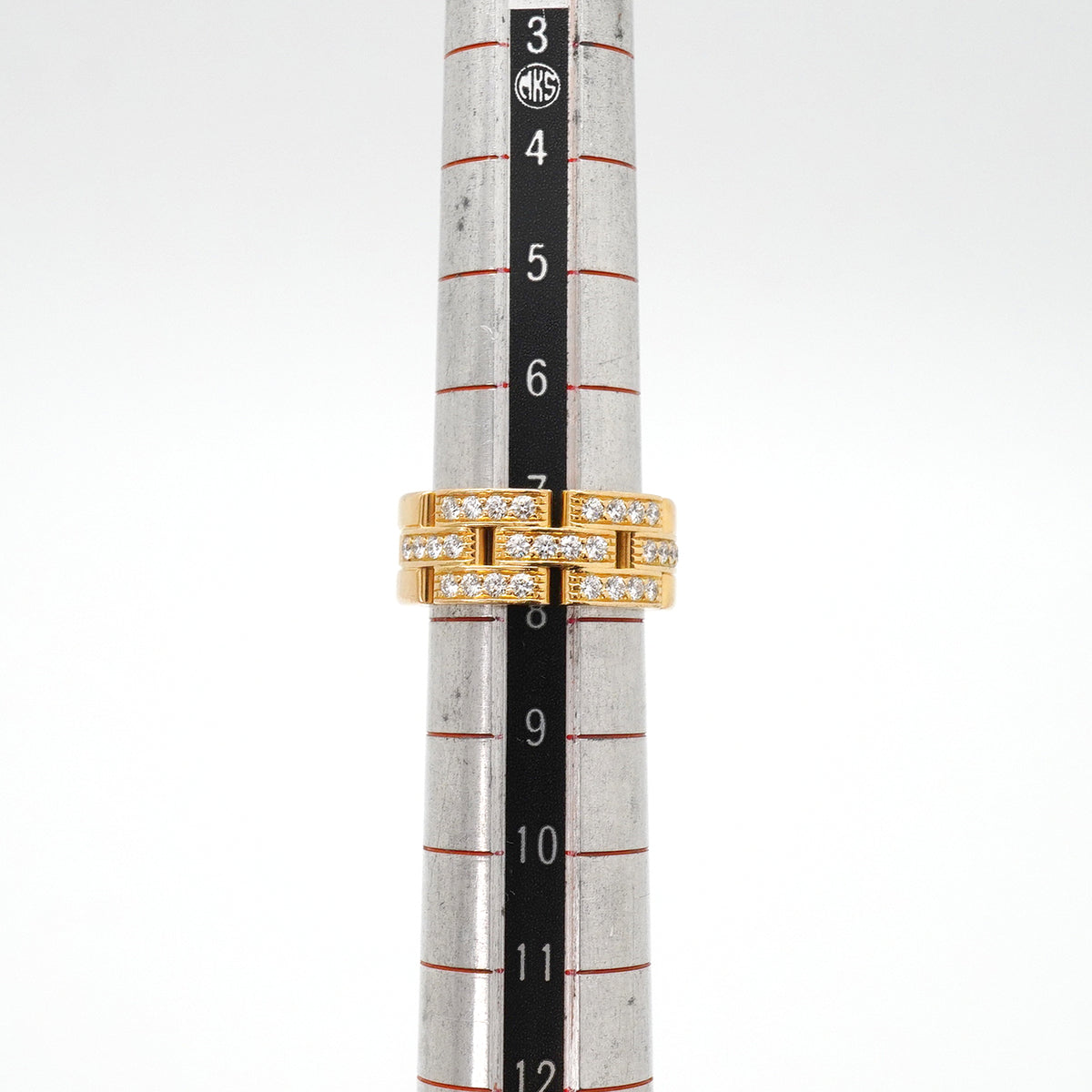【6jkb0079】カルティエ リング マイヨンパンテール K18YG イエローゴールド ダイヤモンド ＃48【中古】レディース
