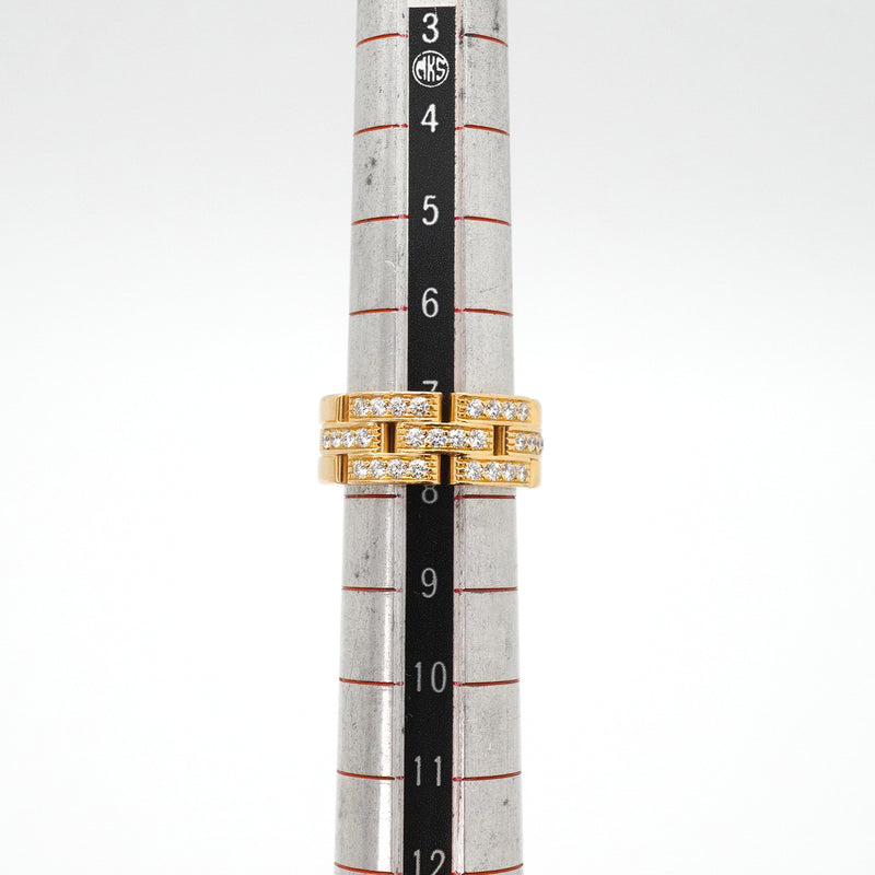【6jkb0079】カルティエ リング マイヨンパンテール K18YG イエローゴールド ダイヤモンド ＃48【中古】レディース