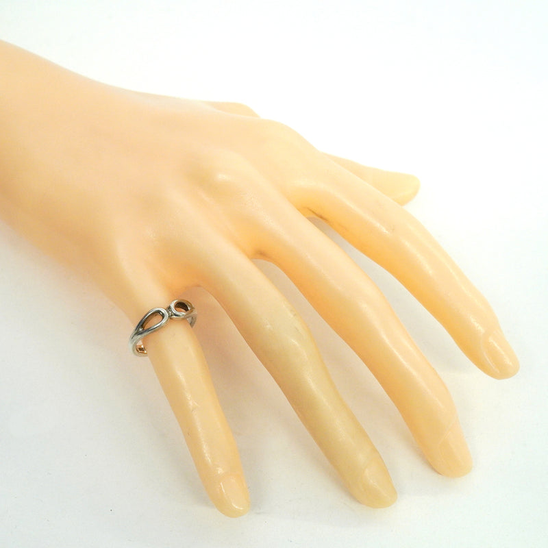 【6jkb0081】ティファニー リング ダブルオープンティアドロップ シルバー925 9号【中古】レディース