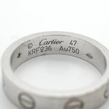 【6jkb0083】カルティエ リング ミニラブ 1PD K18WG ホワイトゴールド ダイヤモンド ＃47【中古】レディース
