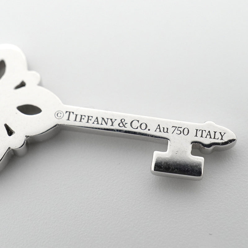 【6jkb0084】ティファニー ペンダントトップ ビクトリアキー K18WG ホワイトゴールド ダイヤモンド【中古】レディース