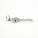 【6jkb0084】ティファニー ペンダントトップ ビクトリアキー K18WG ホワイトゴールド ダイヤモンド【中古】レディース