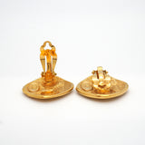 【6jkb0089】シャネル イヤリング ヴィンテージ マトラッセ 菱形 GPメッキ ゴールド【中古】レディース