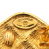 【6jkb0089】シャネル イヤリング ヴィンテージ マトラッセ 菱形 GPメッキ ゴールド【中古】レディース