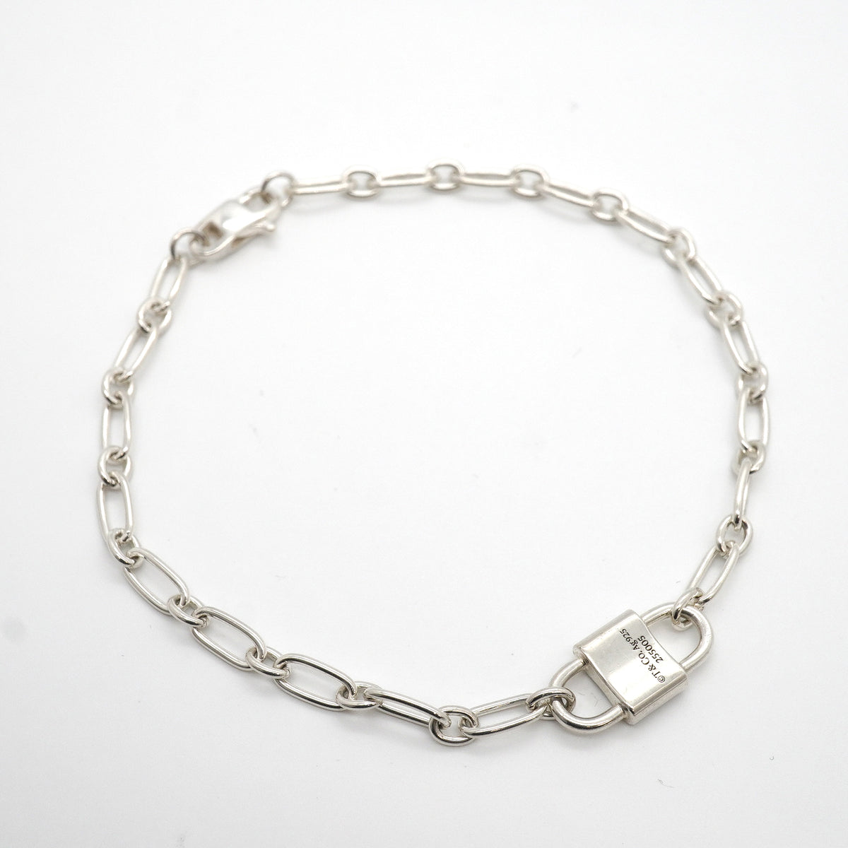 【6jkb0090】ティファニー ブレスレット 1837/ダブルロック シルバー925【中古】メンズ
