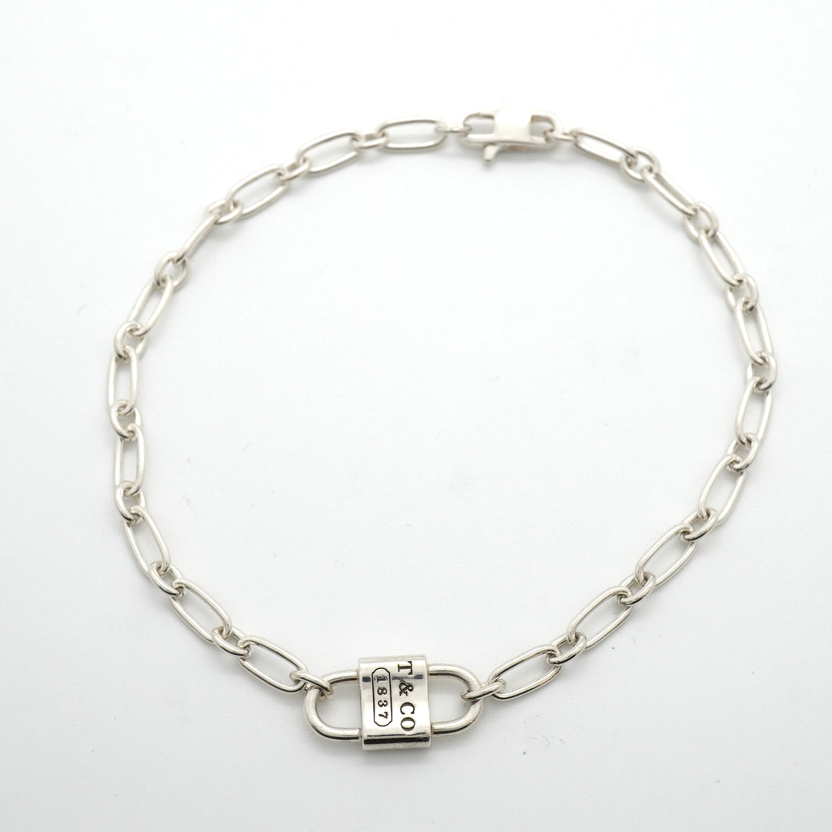 【6jkb0090】ティファニー ブレスレット 1837/ダブルロック シルバー925【中古】メンズ