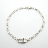 【6jkb0090】ティファニー ブレスレット 1837/ダブルロック シルバー925【中古】メンズ