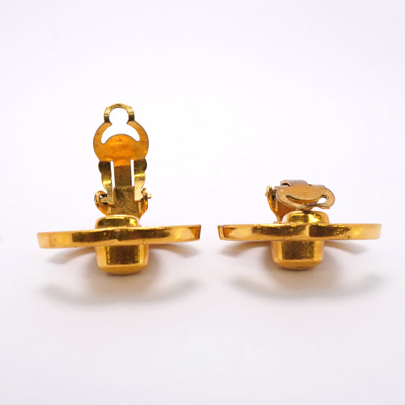 【6jkb0099】シャネル イヤリング ヴィンテージ ココマーク ターンロック GPメッキ ゴールド【中古】レディース