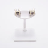 【6jkb0102】エルメス ピアス ミニポップアッシュ メタル シルバー ホワイト【中古】レディース