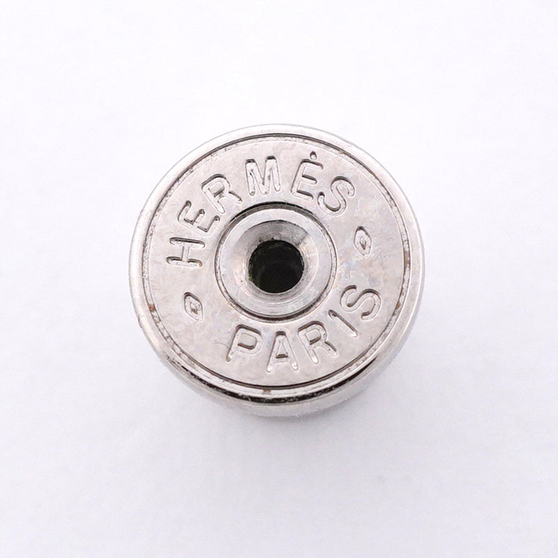 【6jkb0102】エルメス ピアス ミニポップアッシュ メタル シルバー ホワイト【中古】レディース