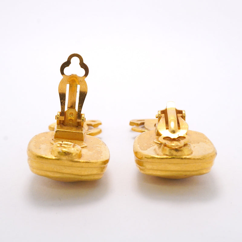 【6jkb0103】シャネル イヤリング ヴィンテージ ココマーク GPメッキ ゴールド【中古】レディース