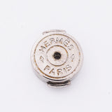 【6jkb0106】エルメス ピアス カージュドアッシュ メタル シルバー オレンジ【中古】レディース
