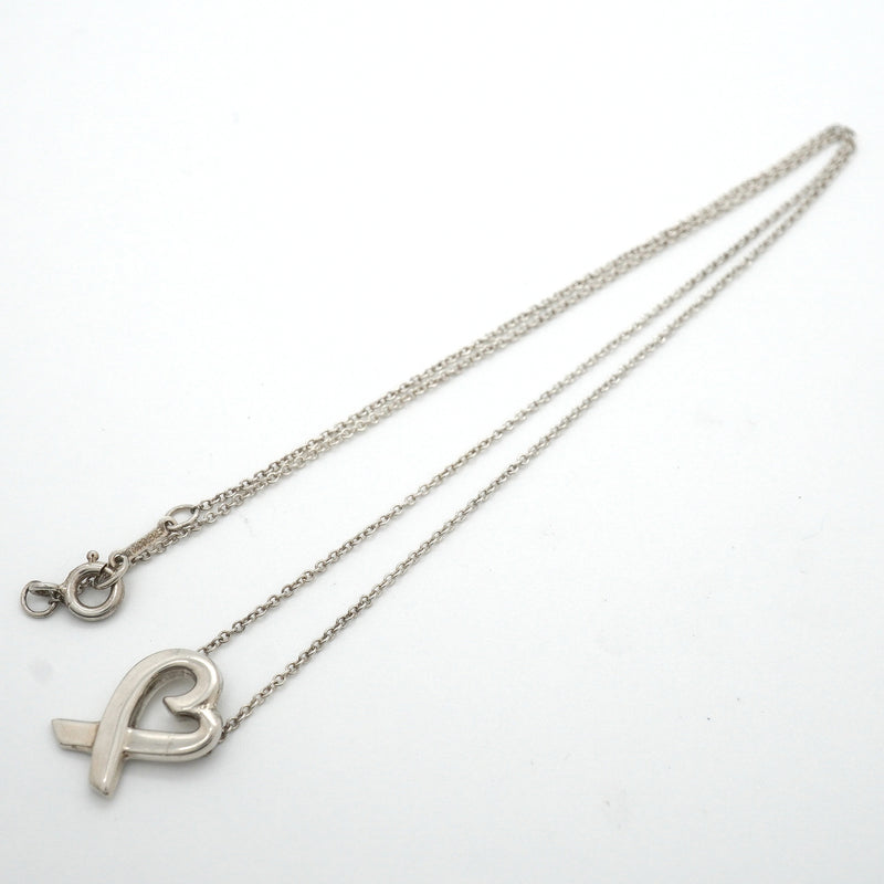 【6jkb0111】ティファニー ネックレス ラビングハート シルバー925【中古】レディース