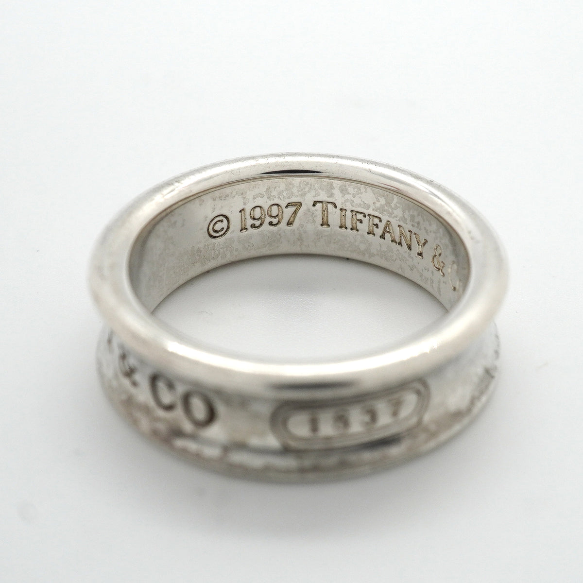 【6jkb0118】ティファニー リング ナロー シルバー925 17.5号【中古】メンズ