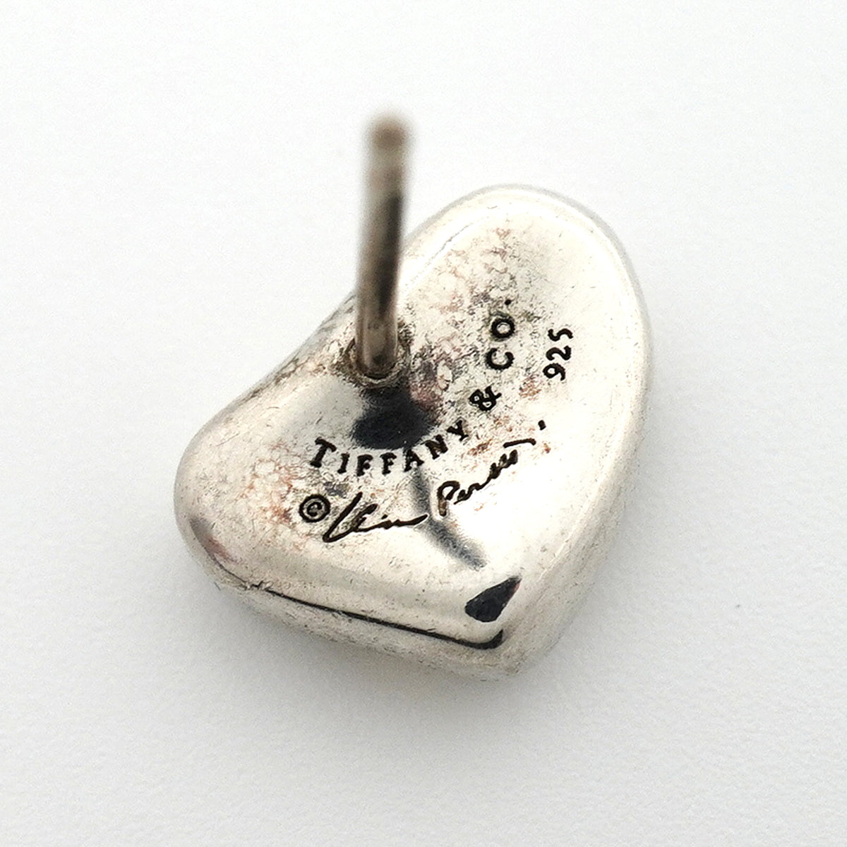 【6jkb0119】ティファニー ピアス フルハート シルバー925【中古】レディース