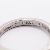 【6jkb0122】カルティエ リング バレリーナ 3PD Pt950 プラチナ ダイヤモンド ＃46【中古】レディース