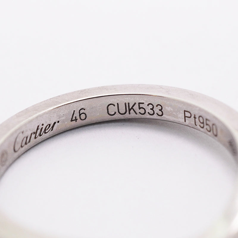 【6jkb0122】カルティエ リング バレリーナ 3PD Pt950 プラチナ ダイヤモンド ＃46【中古】レディース