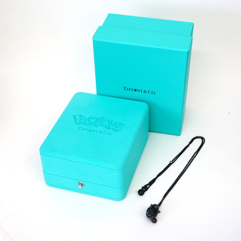 【6jkb0133】ティファニー ネックレス ポケモンコラボ/ゼニガメ シルバー925 ダイヤモンド ブラック【中古】メンズ レディース ユニセックス