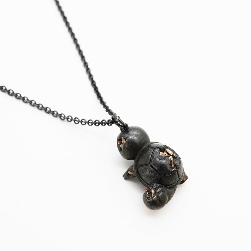 【6jkb0133】ティファニー ネックレス ポケモンコラボ/ゼニガメ シルバー925 ダイヤモンド ブラック【中古】メンズ レディース ユニセックス