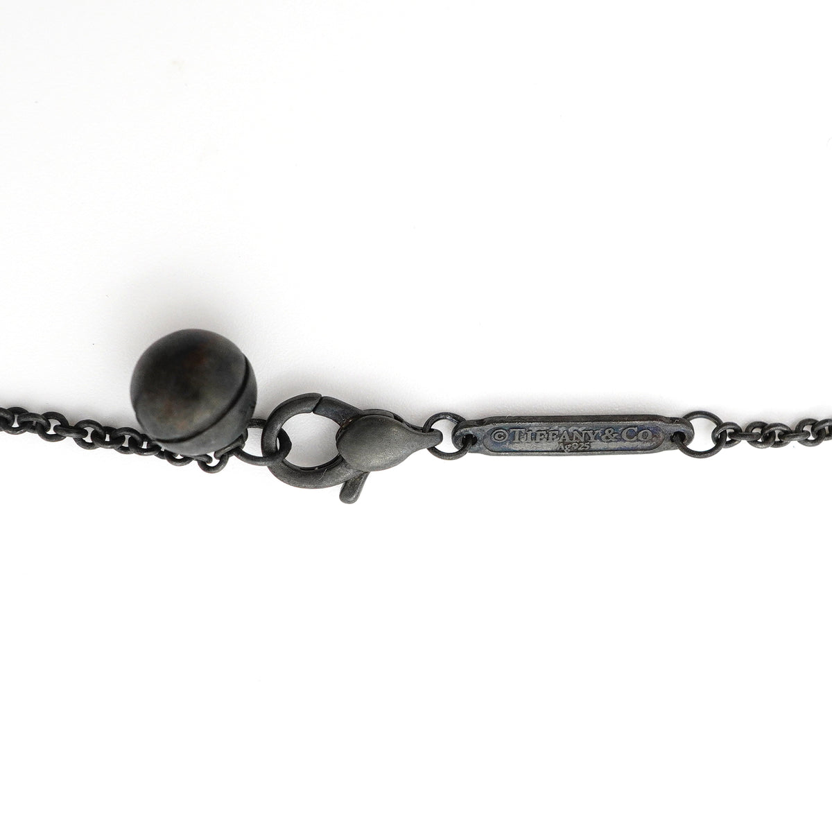 【6jkb0133】ティファニー ネックレス ポケモンコラボ/ゼニガメ シルバー925 ダイヤモンド ブラック【中古】メンズ レディース ユニセックス