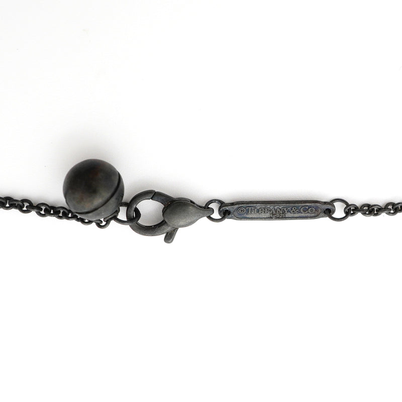 【6jkb0133】ティファニー ネックレス ポケモンコラボ/ゼニガメ シルバー925 ダイヤモンド ブラック【中古】メンズ レディース ユニセックス