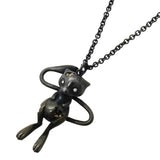 【6jkb0134】ティファニー ネックレス ポケモンコラボ/ミュウ シルバー925 ダイヤモンド ブラック【中古】レディース
