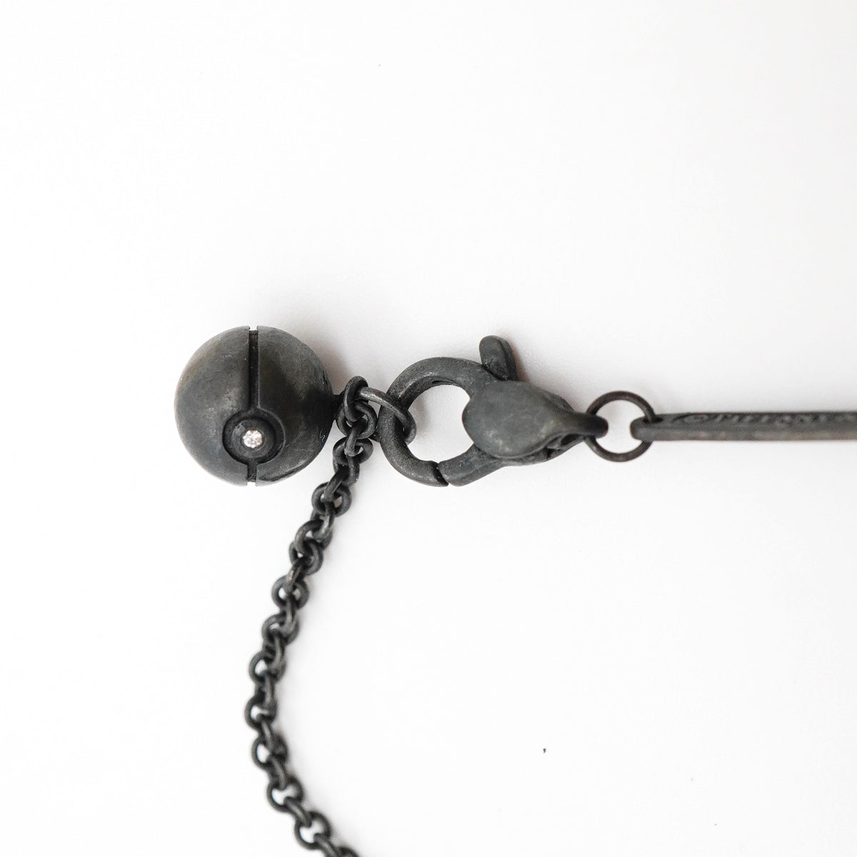 【6jkb0134】ティファニー ネックレス ポケモンコラボ/ミュウ シルバー925 ダイヤモンド ブラック【中古】レディース