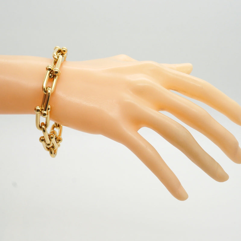 【6jkb0144】ティファニー ブレスレット ハードウェア/ラージリンク K18YG イエローゴールド【中古】メンズ レディース ユニセックス