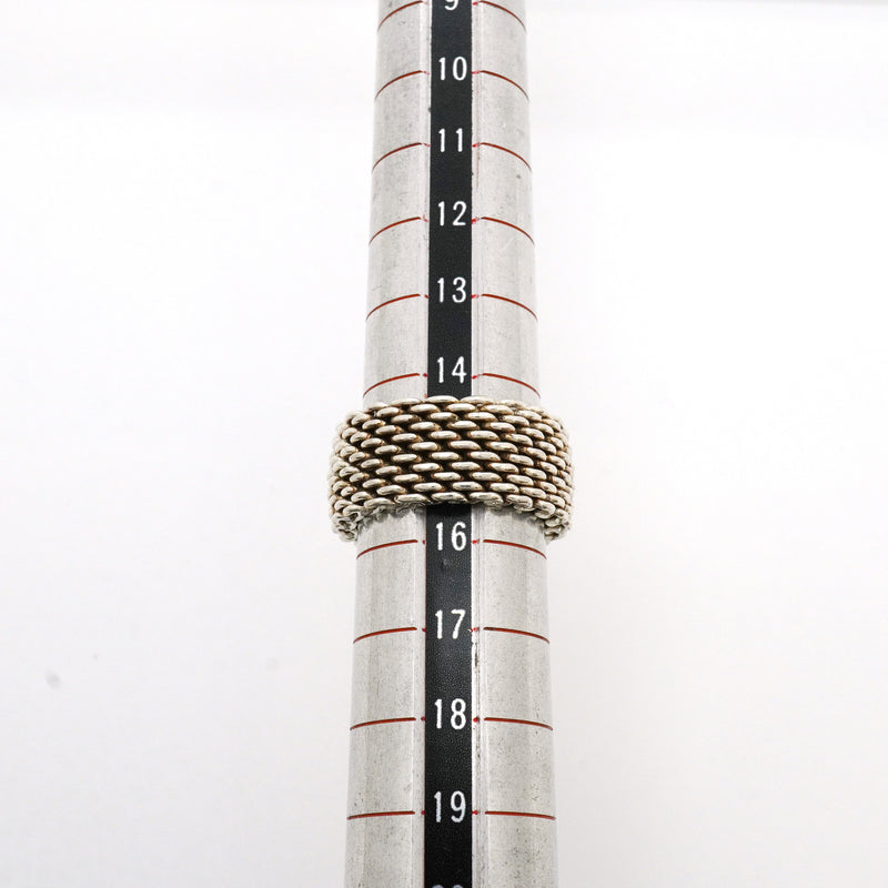 【6jkb0147】ティファニー リング サマセット/メッシュ シルバー925 15.5号【中古】レディース