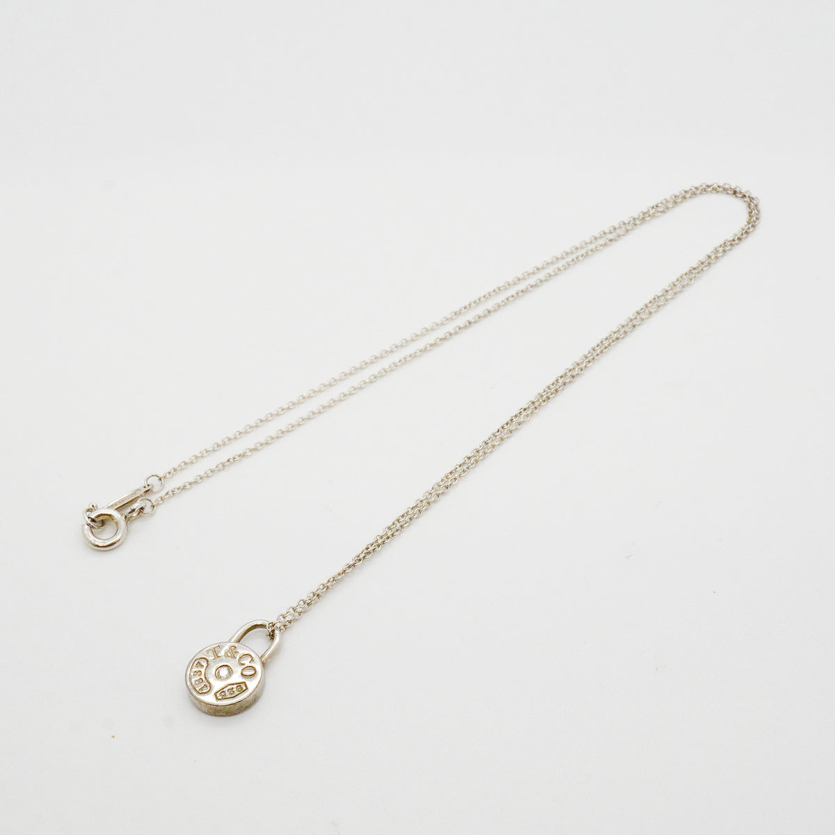 【6jkb0153】ティファニー ネックレス 1837/ラウンドロック 1PD シルバー925 ダイヤモンド【中古】レディース