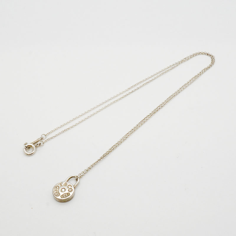 【6jkb0153】ティファニー ネックレス 1837/ラウンドロック 1PD シルバー925 ダイヤモンド【中古】レディース
