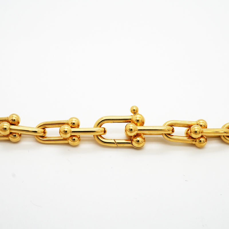 【6jkb0158】ティファニー ネックレス ハードウェア/ミディアムリンク K18YG イエローゴールド【中古】メンズ レディース ユニセックス